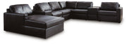 Modmax II Black 8-Piece Sectional with Chaise and Storage Consoles - 74305S43