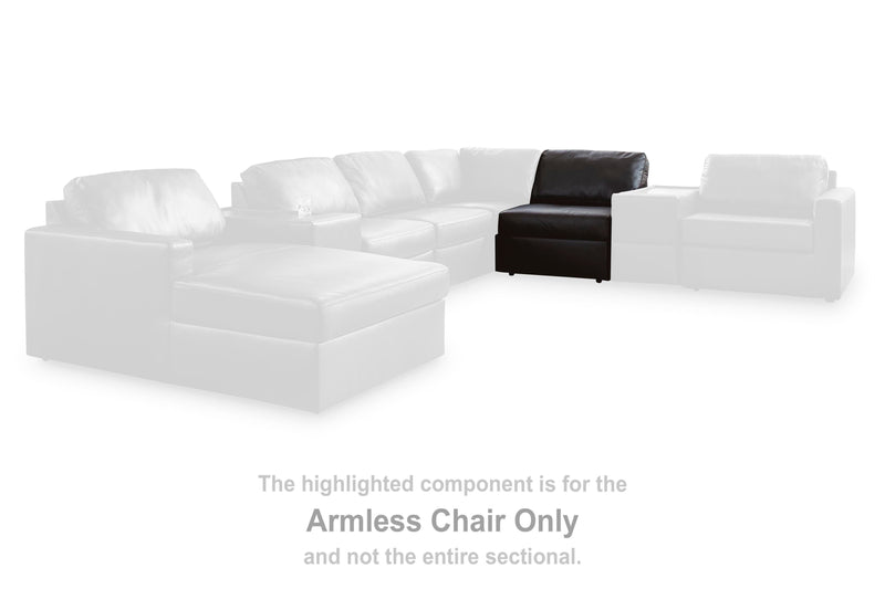 Modmax II Black Armless Chair - 7430546