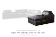 Modmax II Black Right-Arm Facing Corner Chaise - 7430517