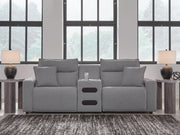 Modmax II Salt and Pepper 3-Piece Power Reclining Sectional with Audio Console - 65906S2