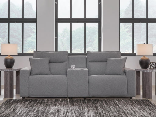 Modmax II Salt and Pepper 3-Piece Power Reclining Sectional with Console - 65906S3
