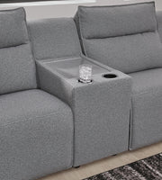 Modmax II Salt and Pepper 3-Piece Power Reclining Sectional with Console - 65906S3