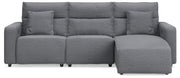 Modmax II Salt and Pepper 3-Piece Reclining Sofa Chaise - 65906S22
