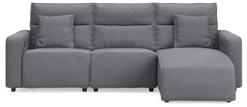 Modmax II Salt and Pepper 3-Piece Reclining Sofa Chaise - 65906S22