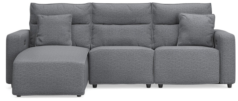 Modmax II Salt and Pepper 3-Piece Reclining Sofa Chaise - 65906S23