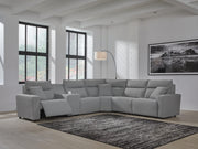 Modmax II Salt and Pepper 6-Piece Power Reclining Sectional with Console - 65906S10