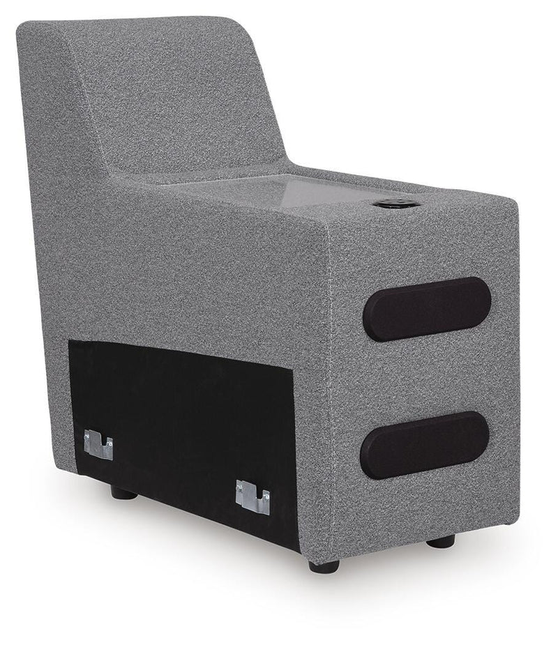 Modmax II Salt and Pepper 7-Piece Power Reclining Sectional with Audio Consoles - 65906S48