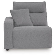 Modmax II Salt and Pepper 7-Piece Power Reclining Sectional with Audio Consoles - 65906S48