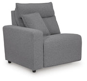 Modmax II Salt and Pepper 7-Piece Power Reclining Sectional with Audio Consoles - 65906S48