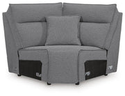 Modmax II Salt and Pepper 8-Piece Power Reclining Sectional with Console - 65906S47