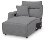 Modmax II Salt and Pepper 8-Piece Power Reclining Sectional with Console - 65906S47