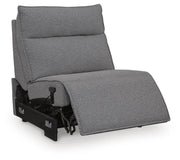 Modmax II Salt and Pepper 8-Piece Power Reclining Sectional with Console - 65906S47