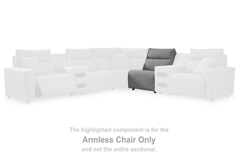 Modmax II Salt and Pepper Armless Chair - 6590646