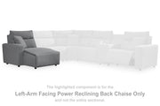 Modmax II Salt and Pepper Left-Arm Facing Power Reclining Back Chaise - 6590679