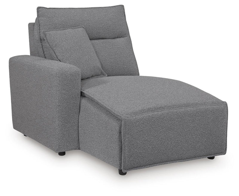 Modmax II Salt and Pepper Left-Arm Facing Power Reclining Back Chaise - 6590679
