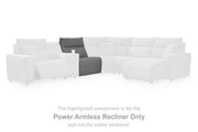Modmax II Salt and Pepper Power Armless Recliner - 6590631