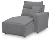 Modmax II Salt and Pepper Right-Arm Facing Power Reclining Back Chaise - 6590697