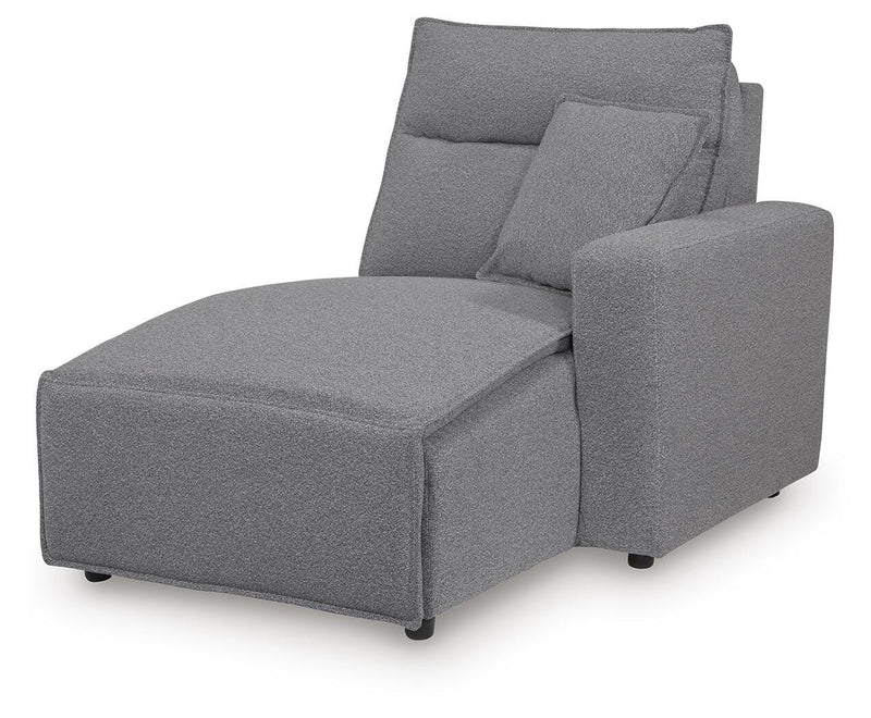 Modmax II Salt and Pepper Right-Arm Facing Power Reclining Back Chaise - 6590697