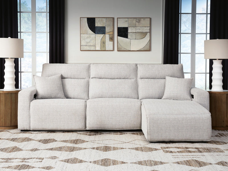 Modmax II Stone 3-Piece Reclining Sofa Chaise - 65907S22