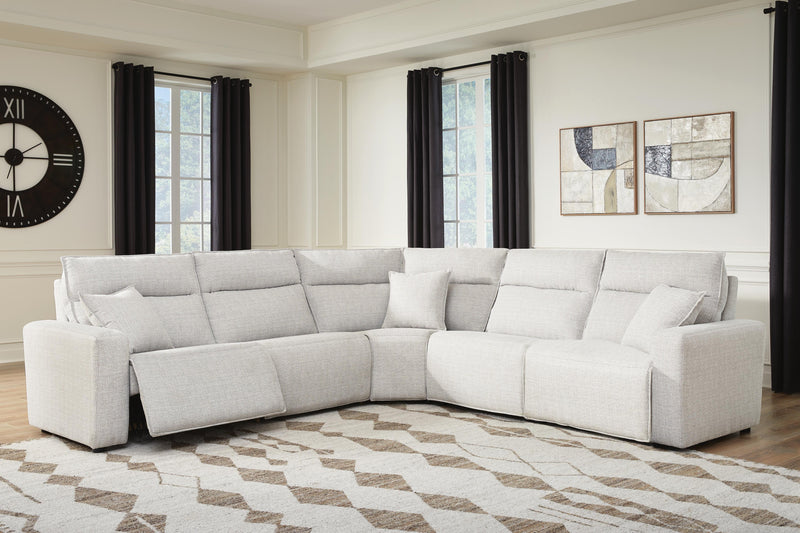 Modmax II Stone 5-Piece Power Reclining Sectional - 65907S8