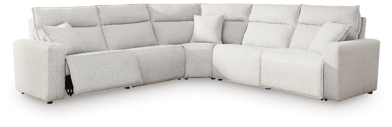 Modmax II Stone 5-Piece Power Reclining Sectional - 65907S8