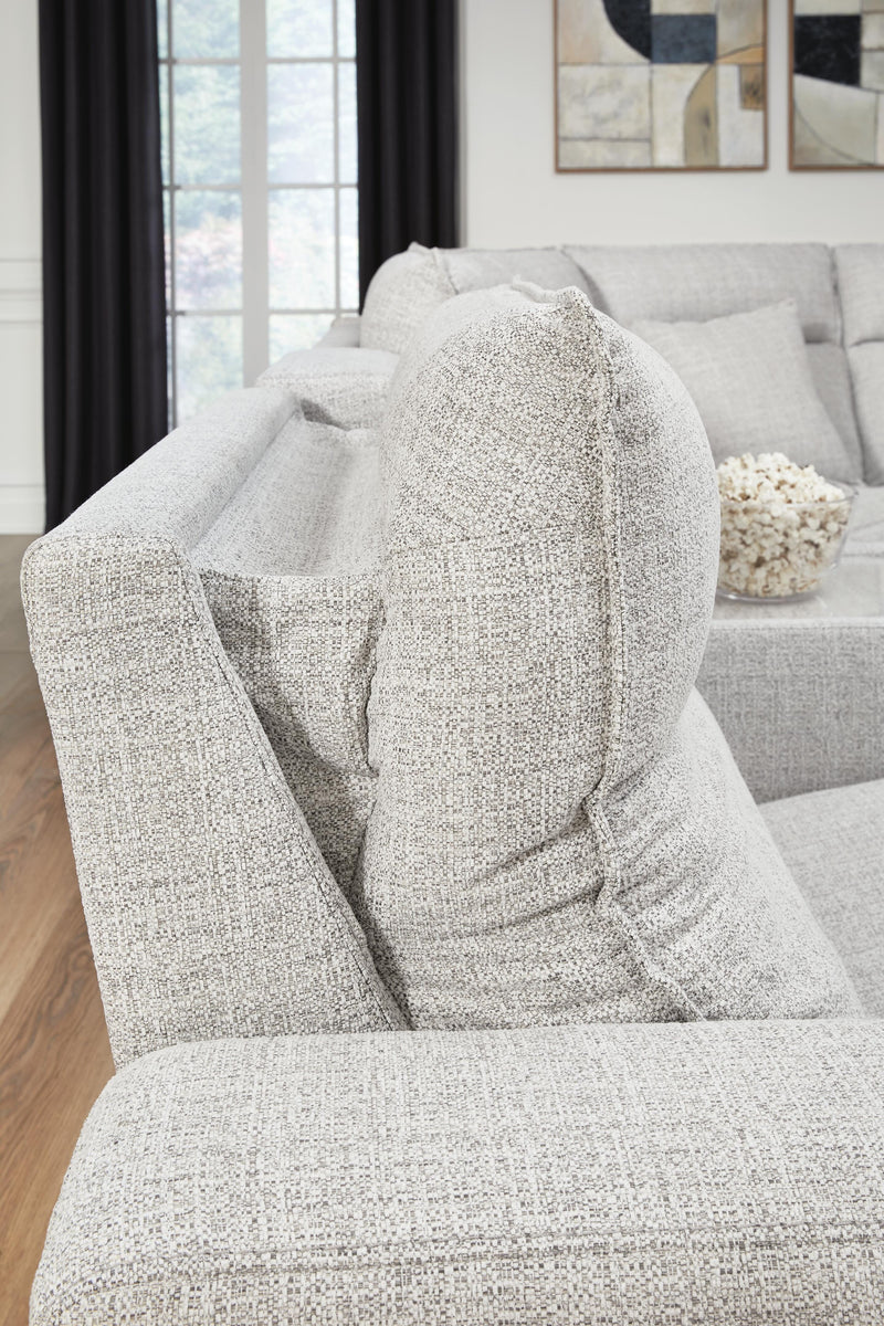 Modmax II Stone 6-Piece Power Reclining Sectional with Chaise and Console - 65907S6