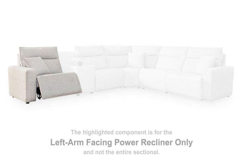 Modmax II Stone Left-Arm Facing Power Recliner - 6590758
