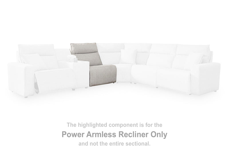 Modmax II Stone Power Armless Recliner - 6590731