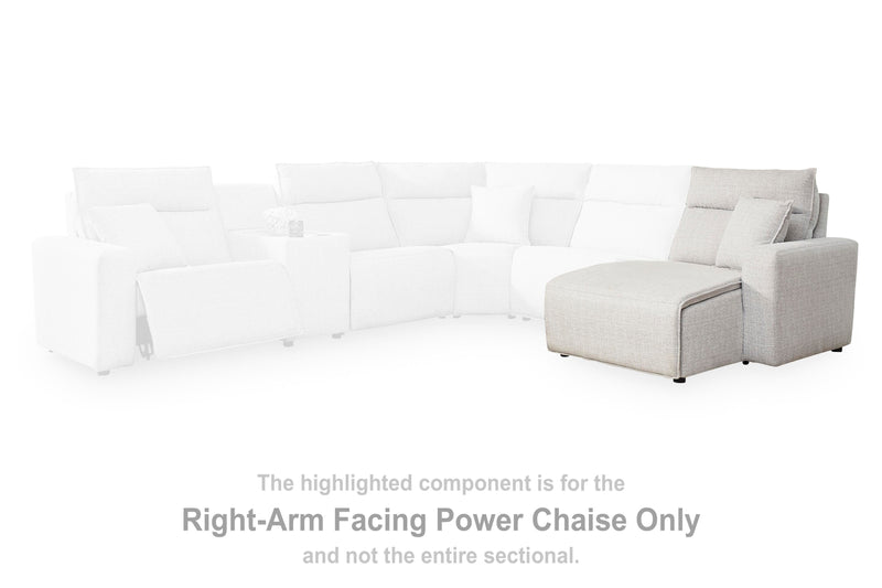 Modmax II Stone Right-Arm Facing Power Chaise - 6590797