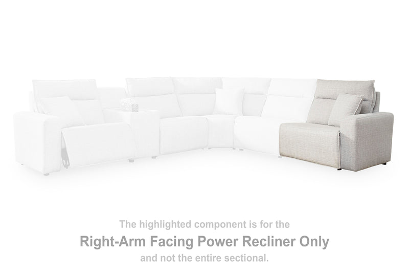 Modmax II Stone Right-Arm Facing Power Recliner - 6590762