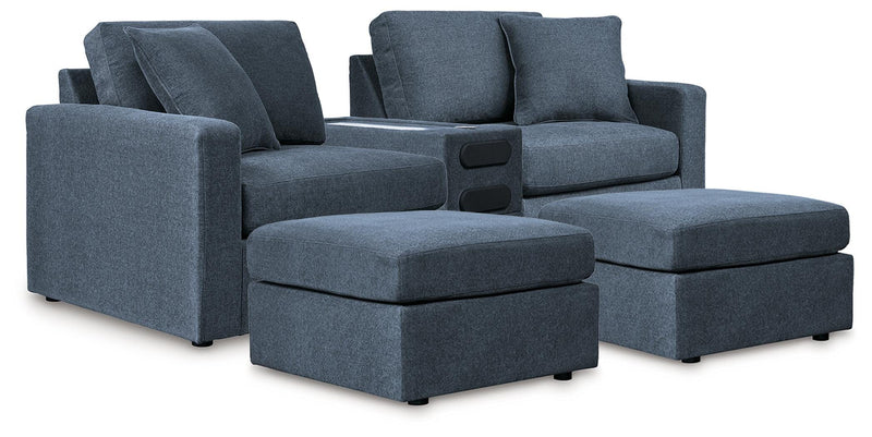 Modmax Ink 3-Piece Sectional and 2 Ottomans - 92121U26