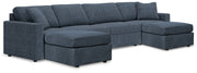 Modmax Ink 4 Piece Sectional with Double Ottoman - Gate FurnitureSectional
