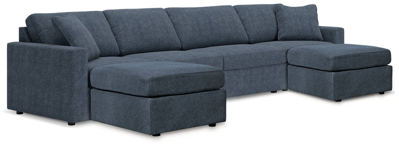Modmax Ink 4 Piece Sectional with Double Ottoman - Gate FurnitureSectional