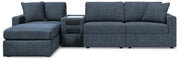 Modmax Ink 4 Piece Sectional with Ottoman, Console - Gate FurnitureSectional