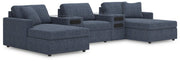 Modmax Ink 5-Piece Double Chaise with Audio Consoles - 92121S49