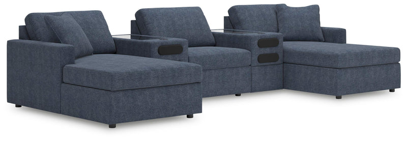 Modmax Ink 5-Piece Double Chaise with Audio Consoles - 92121S49