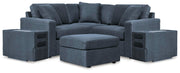 Modmax Ink 5-Piece Sectional with Audio Console and Ottoman - 92121U24