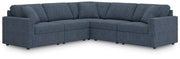 Modmax Ink 5 Piece Sectional with Ottoman - Gate FurnitureSectional