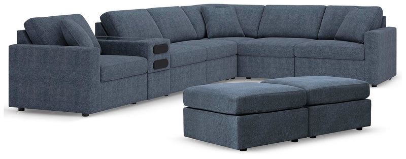 Modmax Ink 6-Piece Sectional and 2 Ottomans - 92121U8