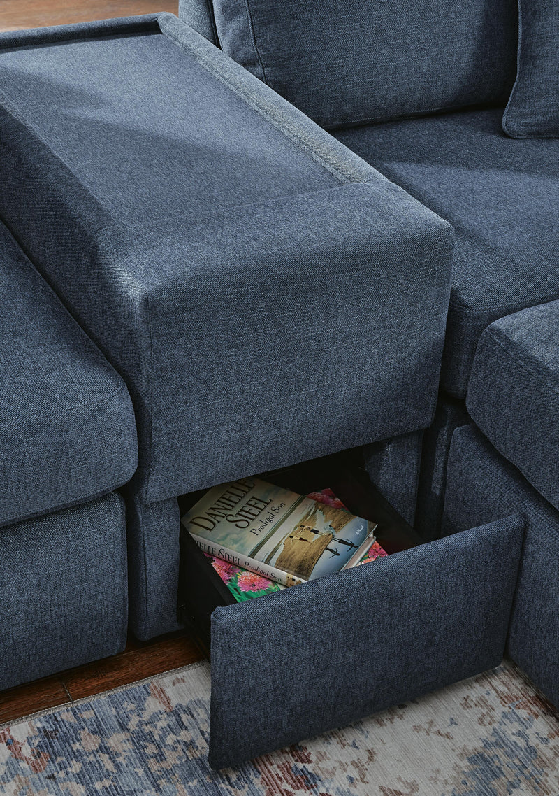 Modmax Ink 6-Piece Sectional with Chaise and Ottoman - 92121U7