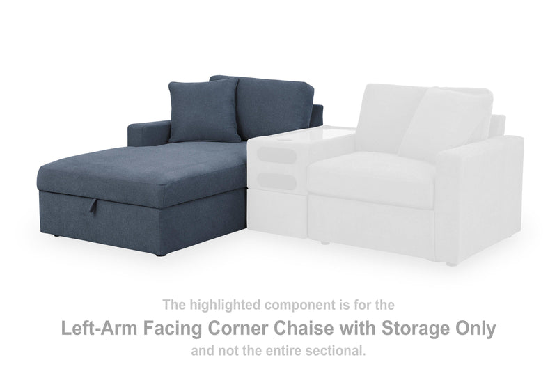 Modmax Ink Left-Arm Facing Corner Chaise with Storage - 9212116S
