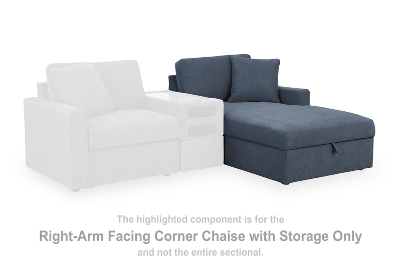 Modmax Ink Right-Arm Facing Corner Chaise with Storage - 9212117S
