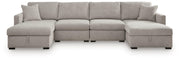 ModMax Luxe Flint 4-Piece Double Storage Chaise Sectional - 68605S62