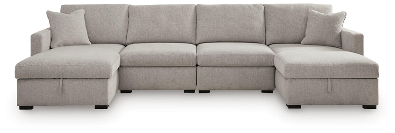 ModMax Luxe Flint 4-Piece Double Storage Chaise Sectional - 68605S62