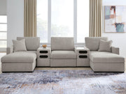 ModMax Luxe Flint 5-Piece Double Chaise Sectional with Audio Consoles - 68605S43