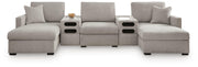 ModMax Luxe Flint 5-Piece Double Chaise Sectional with Audio Consoles - 68605S43