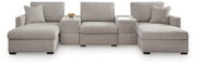 ModMax Luxe Flint 5-Piece Double Chaise Sectional with Storage Consoles - 68605S38