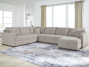 ModMax Luxe Flint 5-Piece Sectional with Storage Chaise and Pop Up Sleeper - 68605S105