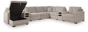 ModMax Luxe Flint 8-Piece Sectional with Storage Chaise and Audio Consoles - 68605S79