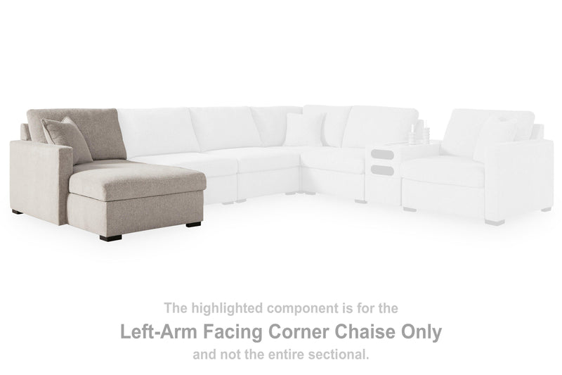 ModMax Luxe Flint Left-Arm Facing Corner Chaise with Storage - 6860516S